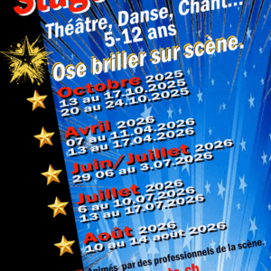 Camp d'été n°1 - 7-10 ans – juin-juillet 2026 – du 29.06 au 03.07.2026 avec spectacle